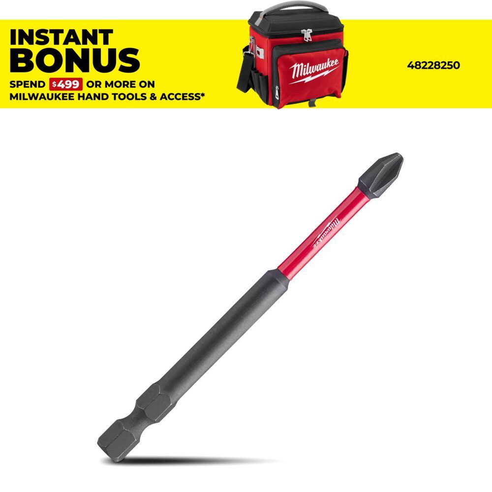 Milwaukee 48324562 SHOCKWAVE™ PH2 89mm (3-1/2") Power Bit – image 1
