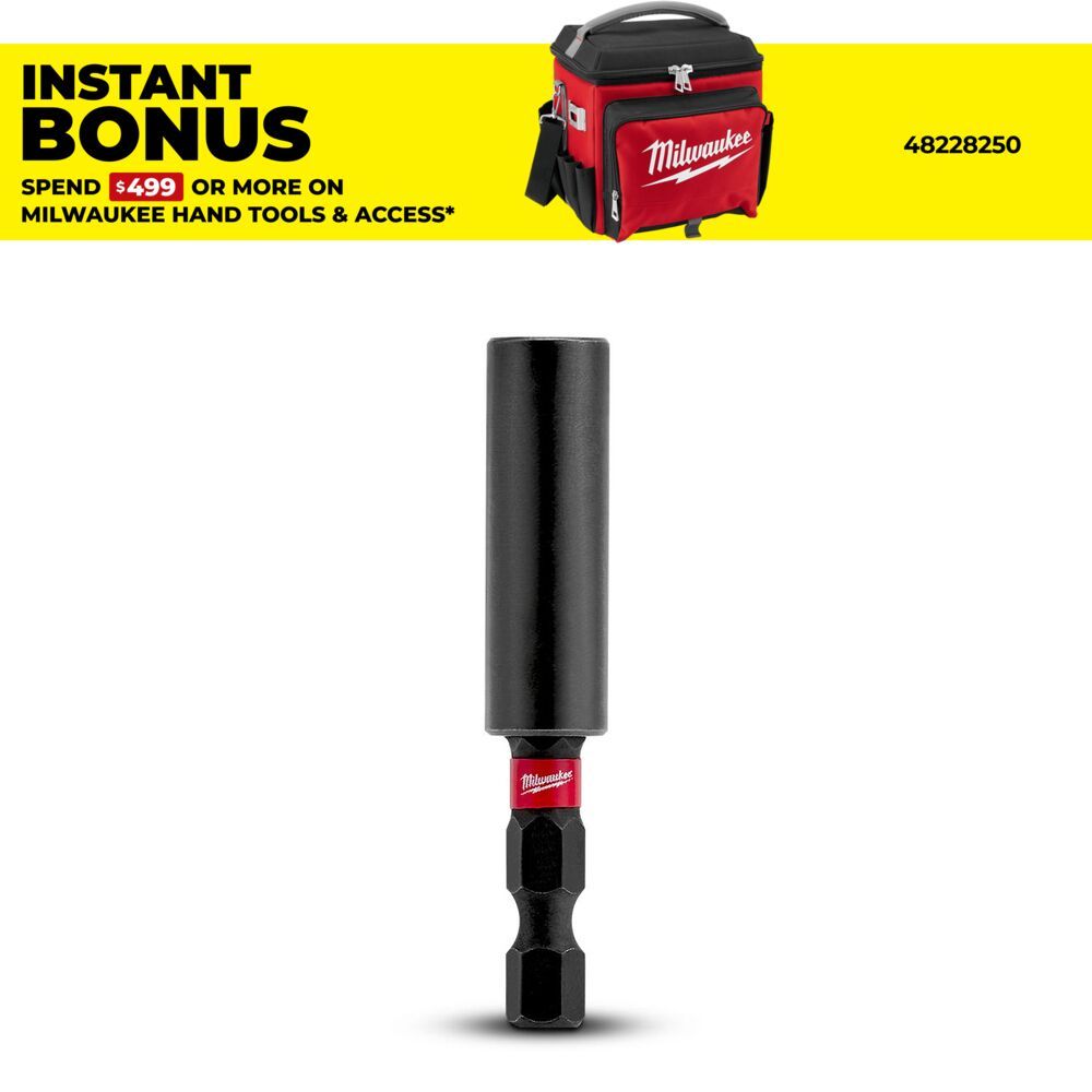 Milwaukee 48324502 SHOCKWAVE™ 61mm (2-3/8") Compact Magnetic Bit Holder – image 1