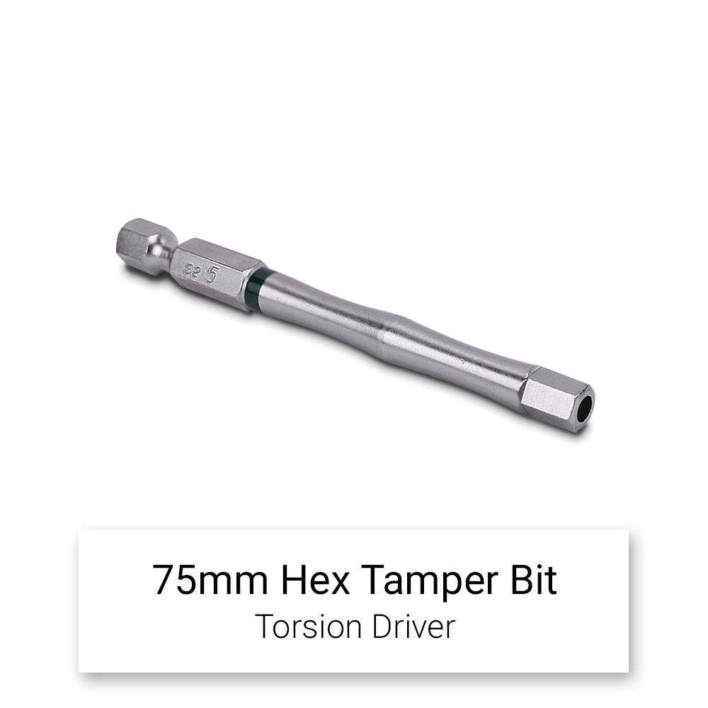 Xtorque 5PKHT575 75mm Hex Tamper Head Torsion Driver Bit - 5 Pack – image 2