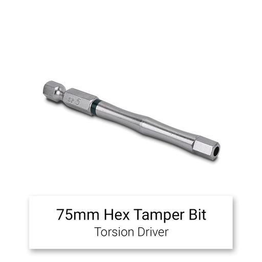 Xtorque 5PKHT575 75mm Hex Tamper Head Torsion Driver Bit - 5 Pack – image 2