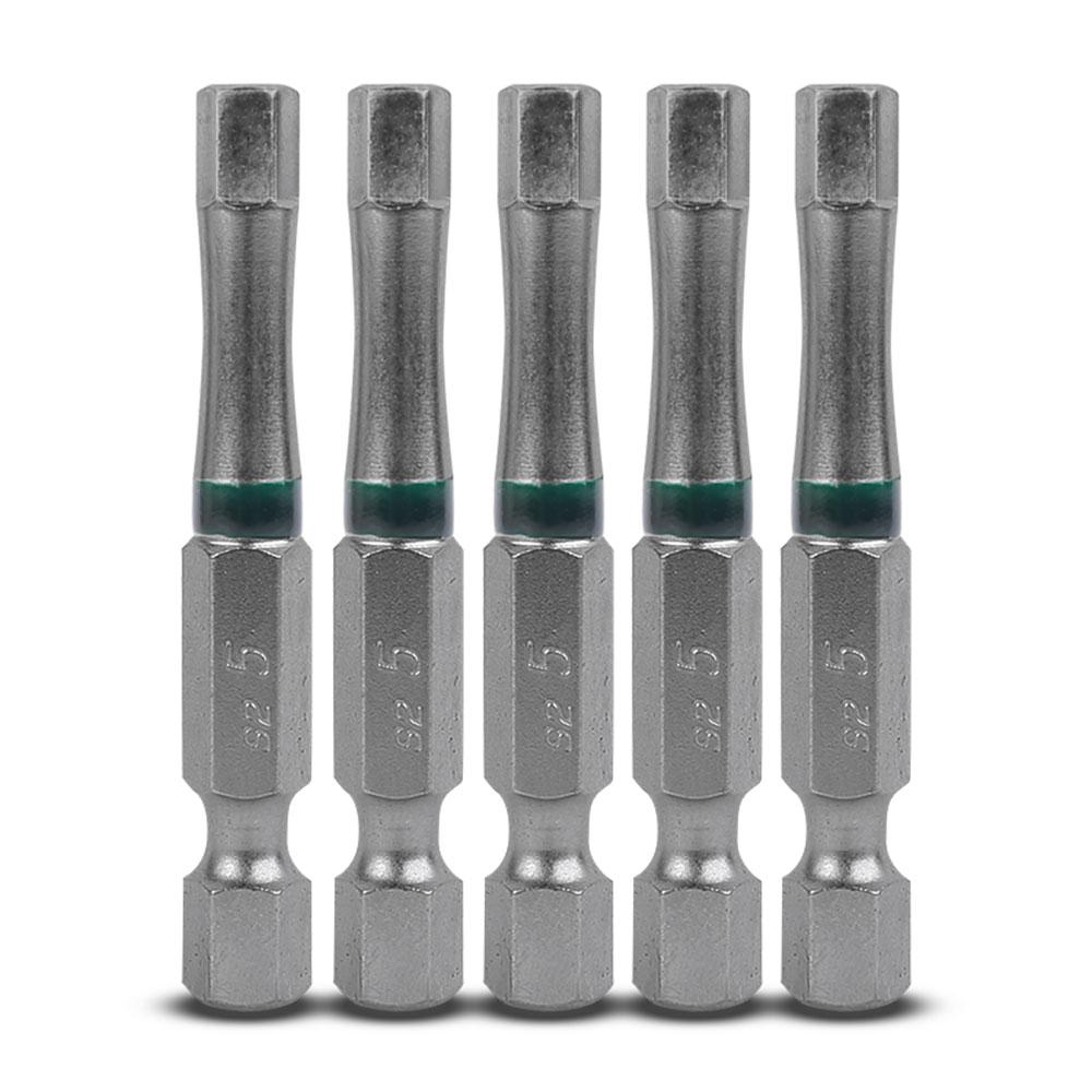 Xtorque 5PKHT550 50mm Hex Tamper Head Torsion Driver Bit - 5 Pack – image 1