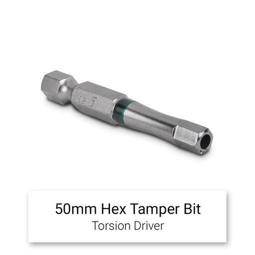 Xtorque 5PKHT550 50mm Hex Tamper Head Torsion Driver Bit - 5 Pack – image 2