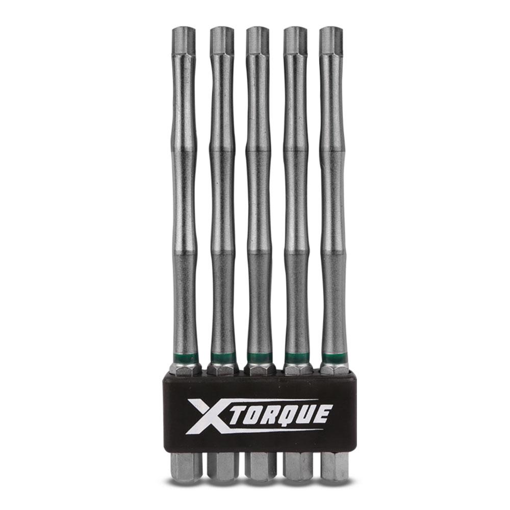 Xtorque 5PKHT5100 100mm Hex Tamper Head Torsion Driver Bit - 5 Pack – image 1