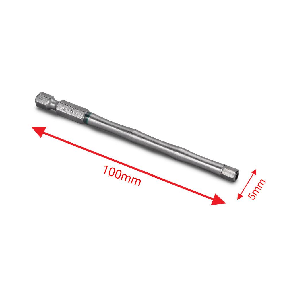 Xtorque 5PKHT5100 100mm Hex Tamper Head Torsion Driver Bit - 5 Pack – image 3