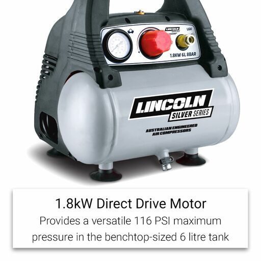 Lincoln L6V 6L 1.8KW Direct Drive Air Compressor – image 4