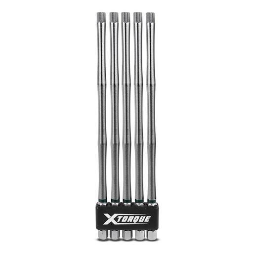 Xtorque 5PKHT5150 150mm Hex Tamper Head Torsion Driver Bit - 5 Pack