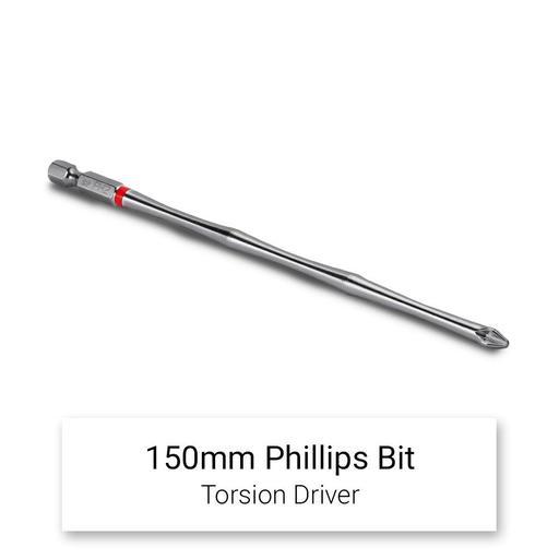 Xtorque 5PKPH2150 PH2 150mm Phillips Head Torsion Magnetic Driver Bit - 5 Pack – image 2
