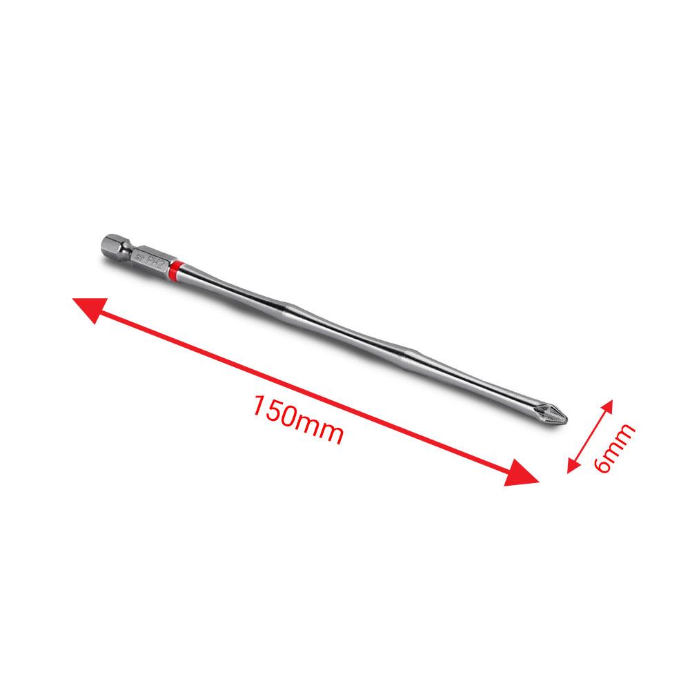 Xtorque 5PKPH2150 PH2 150mm Phillips Head Torsion Magnetic Driver Bit - 5 Pack – image 3