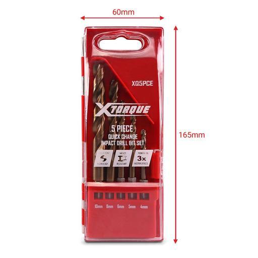 Xtorque XQ5PCE 5pce HSS Cobalt Quick Change Impact Drill Bit Set – image 5