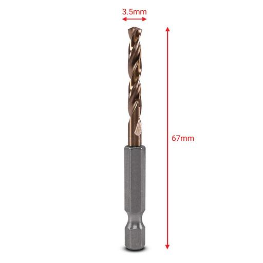Xtorque XQ350MM 3.5mm HSS Cobalt Quick Change Impact Drill Bit – image 2