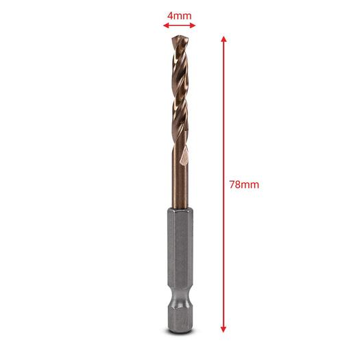 Xtorque XQ40MM 4mm HSS Cobalt Quick Change Impact Drill Bit – image 2
