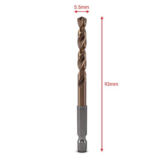Xtorque XQ55MM 5.5mm HSS Cobalt Quick Change Impact Drill Bit – image 2