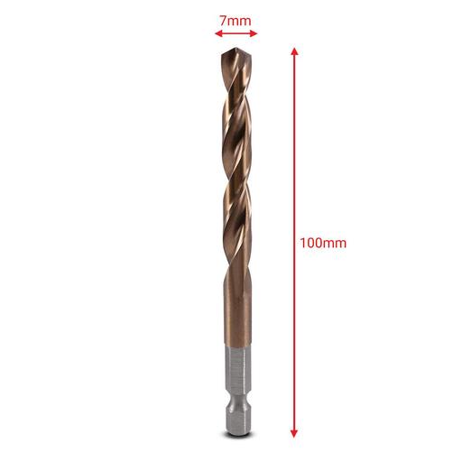 Xtorque XQ70mm 7mm HSS Cobalt Quick Change Impact Drill Bit – image 2