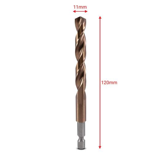 Xtorque XQ110MM 11mm HSS Cobalt Quick Change Impact Drill Bit – image 2