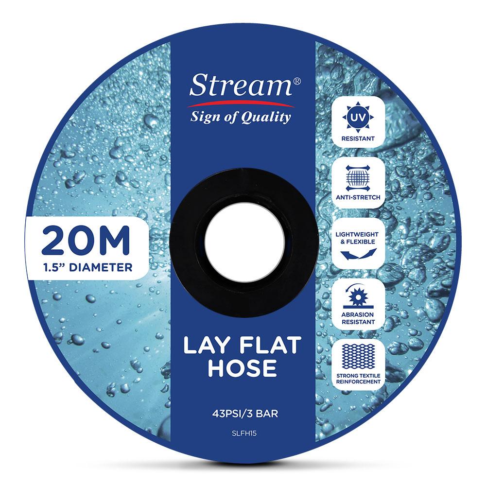 Stream SVQ250FKIT 250W 1.5" Dirty Water Submersible Pump with 20m Lay Flat Hose – image 6