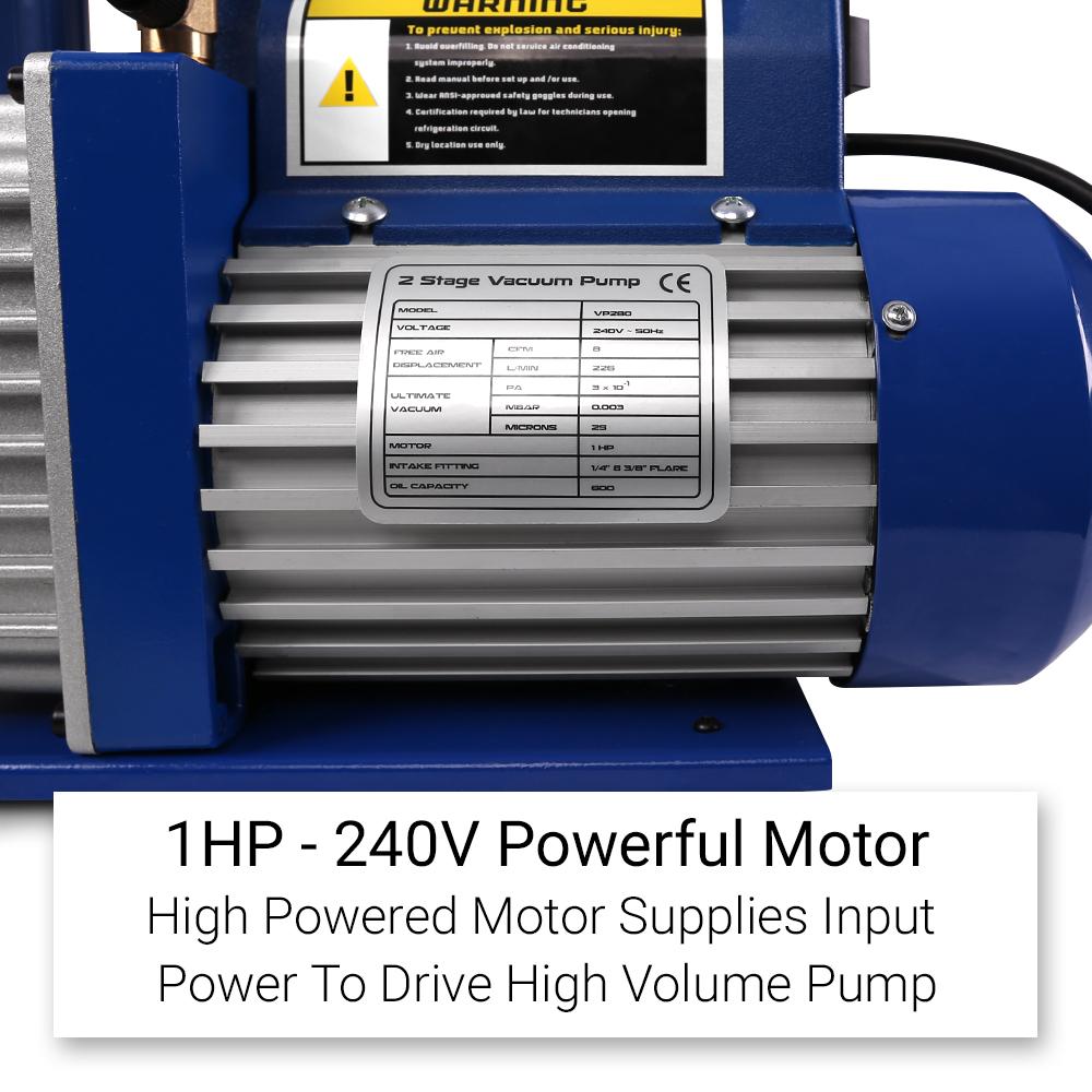 Chicago Air VP280 240V 2 Stage 8 CFM Vacuum Pump – image 4