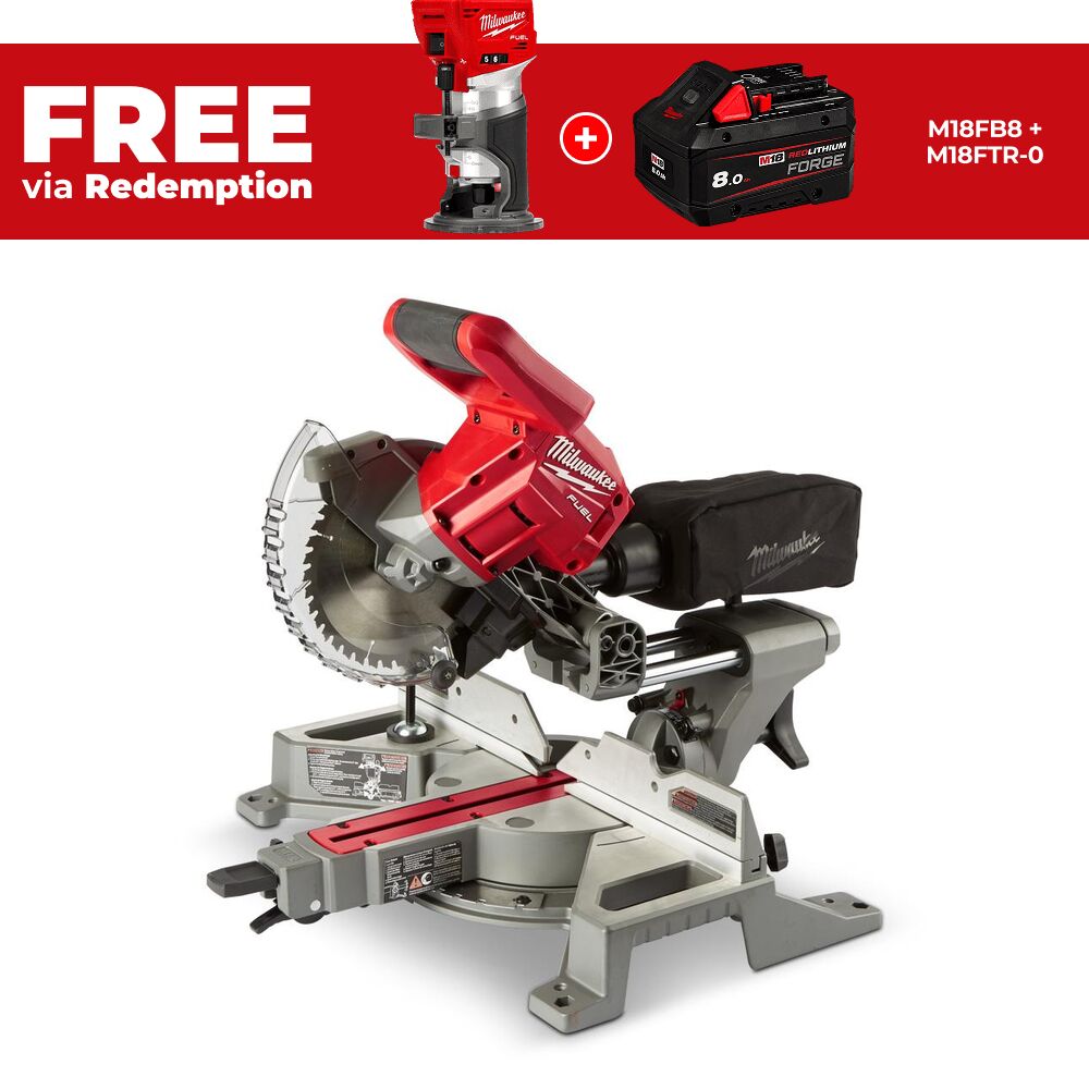 Milwaukee M18FMS184-0 18V Li-ion Cordless FUEL 184mm Dual Bevel Sliding Compound Mitre Saw - Skin Only – image 1
