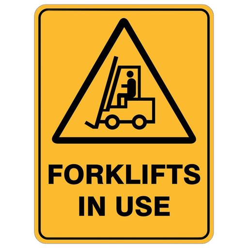 Pro Choice WFORK4530P 450x300mm Polypropylene Forklifts In Use Safety Sign