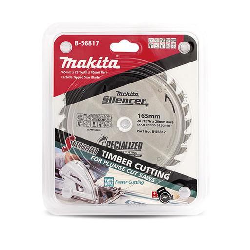 Makita B-56817 165mm (6.5") 28Teeth Specialised Plunge Cut TCT Saw Blade