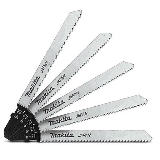 Makita A-85721 5-Pack 73mm x 12TPI HSS Jigsaw Blade Bayonet B-21 for Cutting Aluminium & PVC – image 2