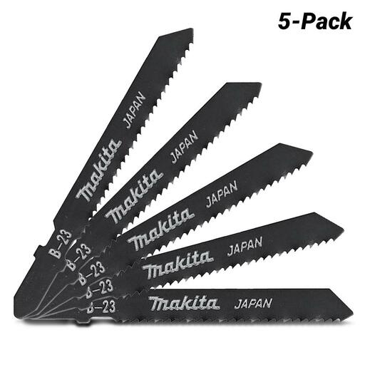 Makita A-85743 50mm x 14TPI Jigsaw Blade Bayonet B-23 for Cutting Metal, Aluminium, Wood & PVC - 5 Pack