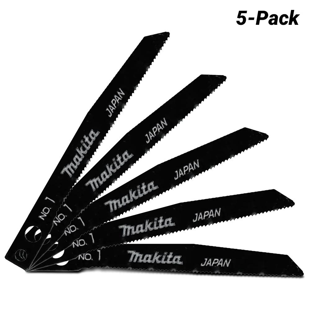 Makita A-85802 5-Pack 50mm x 24TPI HSS Jigsaw Blade Bayonet No.1 for Cutting Metal, Aluminium & PVC – image 1