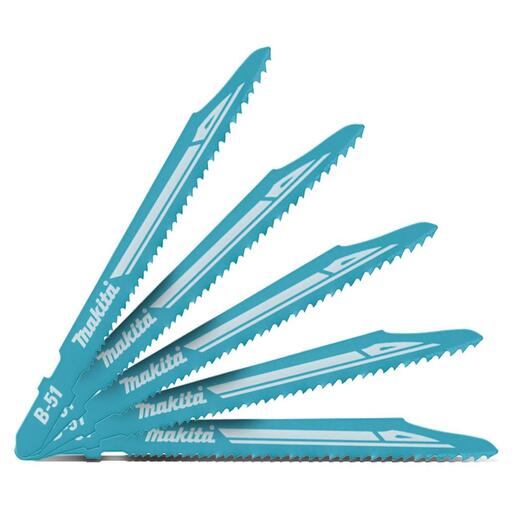 Makita B-06476 5-Pack 75mm Super Express Jigsaw Blade B-51 for Cutting Wood & PVC – image 2