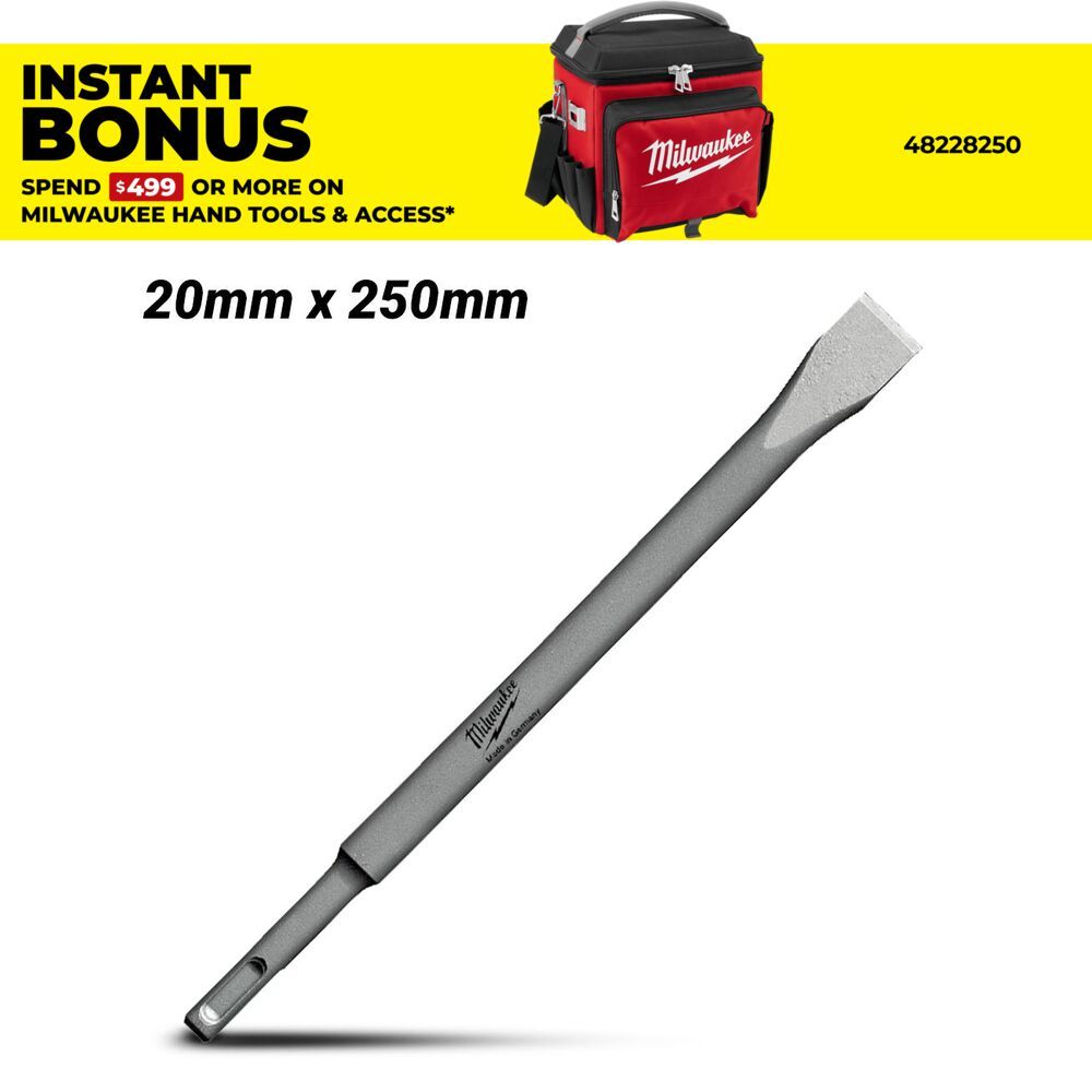 Milwaukee 4932339626 20mm x 250mm SDS-Plus Flat Chisel – image 1