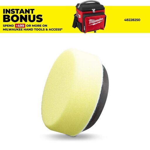 Milwaukee 4932430489 M12™ 75mm Polisher Sponge Hard Yellow Compound