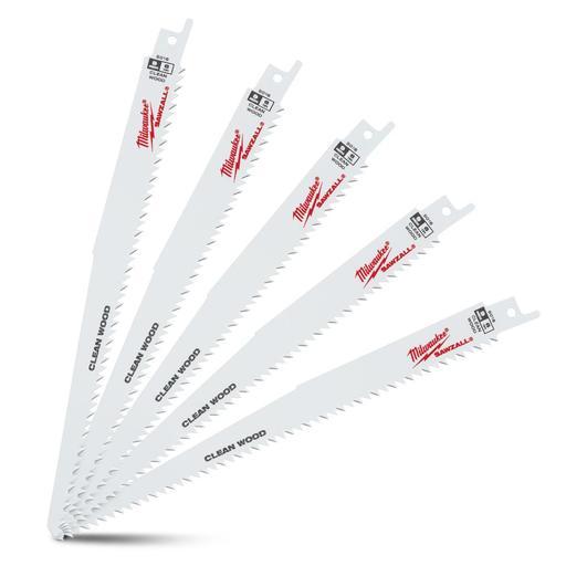 Milwaukee 48005016 SAWZALL® 230mm 6 TPI Super Sharp Reciprocating Saw Blade - 5 Pack – image 2