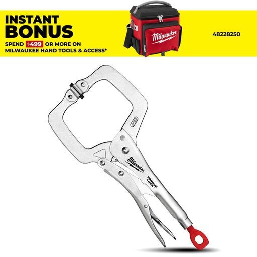 Milwaukee 48223521 280mm (11") TORQUE LOCK™ Locking C-Clamp Swivel Jaws