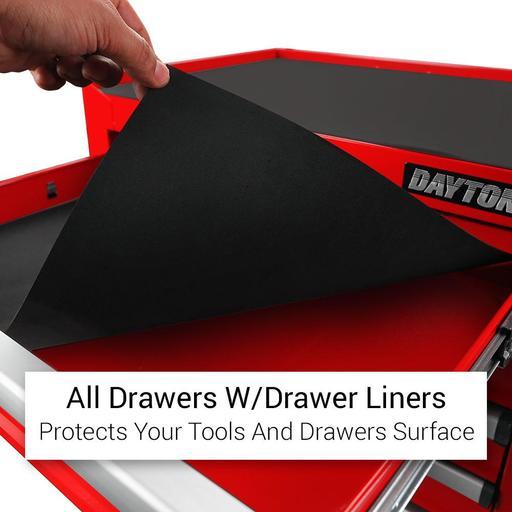 Daytona DTKR268 + D7DTBT 268pce Metric/SAE 6 Drawer Tool Chest with 7 Drawer Roller Cabinet - Red – image 18