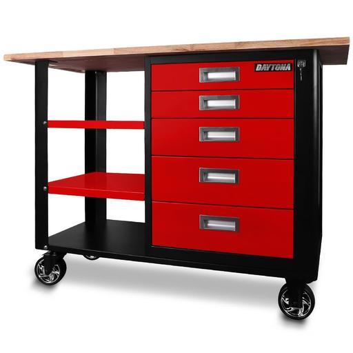 Daytona D153SS 72" Stainless Steel Mobile Work Bench with 15 Drawers
