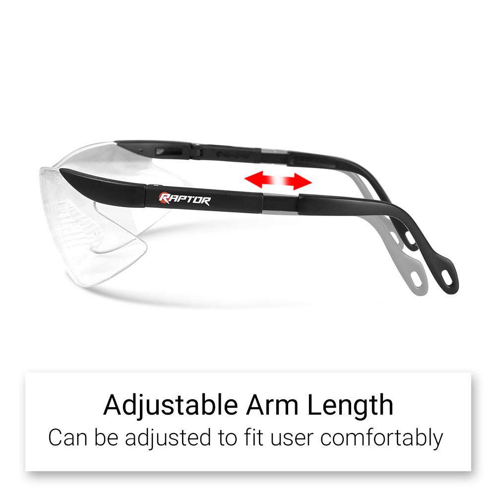 Raptor MG38C Premium Adjustable Safety Glasses with Clear Lens – image 5