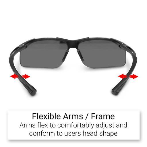 Raptor MG24T-3 Premium Maximum Comfort Safety Glasses with Grey Tint Lens – image 6