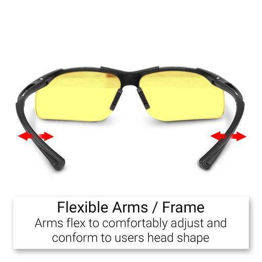 Raptor MG24Y Premium Maximum Comfort Safety Glasses with Yellow Tint Lens – image 5