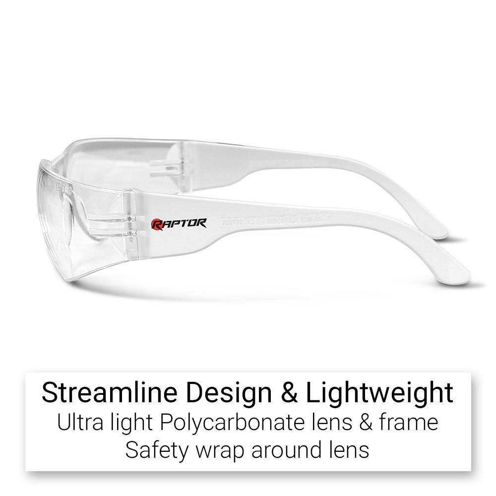 Raptor MG96C Ultra Light Safety Glasses with Clear Lens – image 3