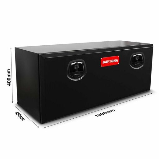 Daytona BPC100 2mm 1000mm x 400mm x 400mm Powder Coated Steel Underbody / Under Tray Truck Storage Box – image 2