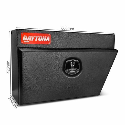 Daytona BUR600 2mm RIGHT 600mm x 200mm x 420mm Steel Underbody / Under Tray Black Storage Box – image 2