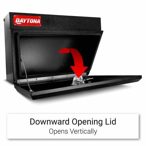 Daytona BUR600 2mm RIGHT 600mm x 200mm x 420mm Steel Underbody / Under Tray Black Storage Box – image 3