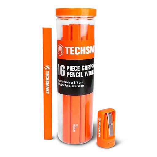 Techsmart TCP15M 16pce Carpenters Pencil with Sharpener