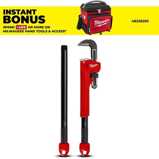 Milwaukee 48227314 Pipe Wrench 550mm Adjustable Cheater