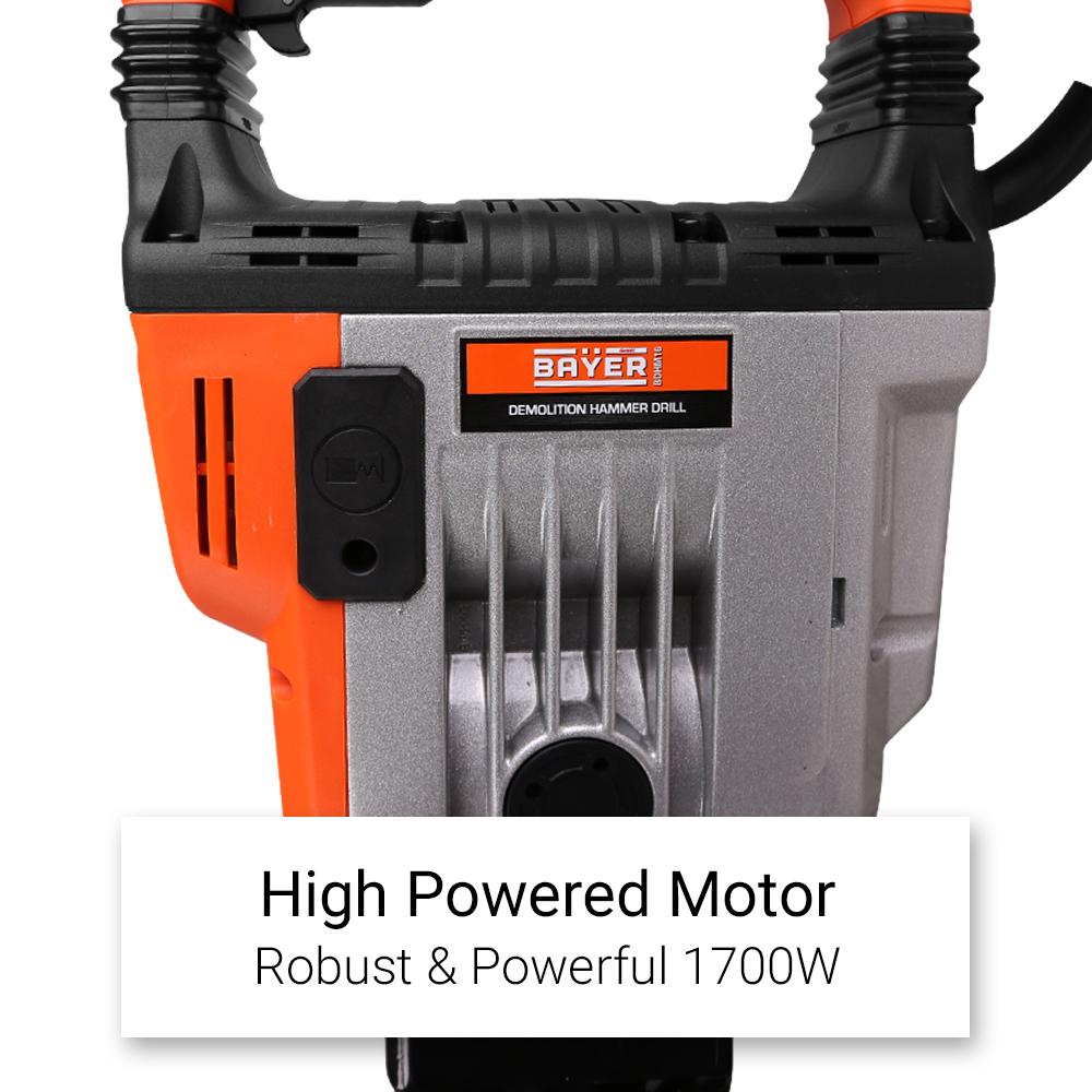 Bayer BDHM16 BDHM16 16KG 1700W 30MM Hex Demolition Hammer – image 8