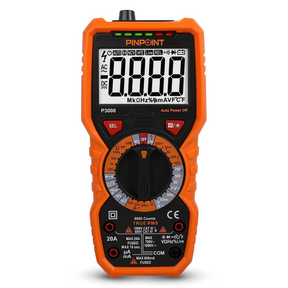 Pinpoint P3000 6000 Counts Digital Multimeter With True RMS Frequency ...