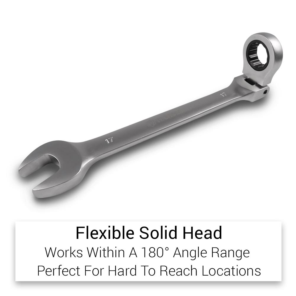 Techsmart T5MRS 5 Piece Metric Flexible Ratchet Spanner Set – image 3