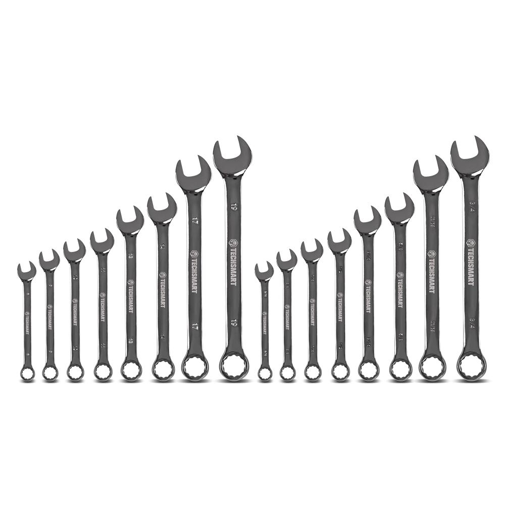 Techsmart T16S 16 pce Metric & AF Combination Spanner Set – image 1