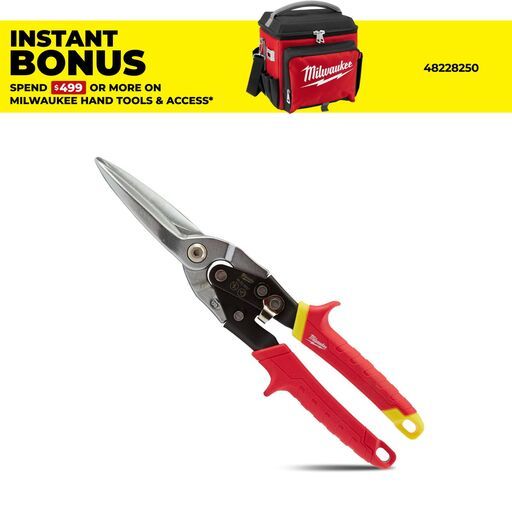 Milwaukee 48224537 Long Straight Cut Aviation Snips