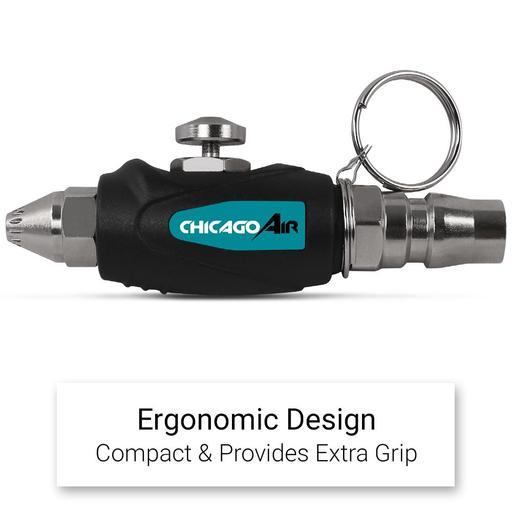 Chicago Air CGUN003 1/4" Nitto Air Fitting Mini Air Blow Gun With Safety Ring – image 7