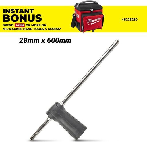 Milwaukee 4932459293 28mm x 600mm SDS MAX Vacuum Drill Bit