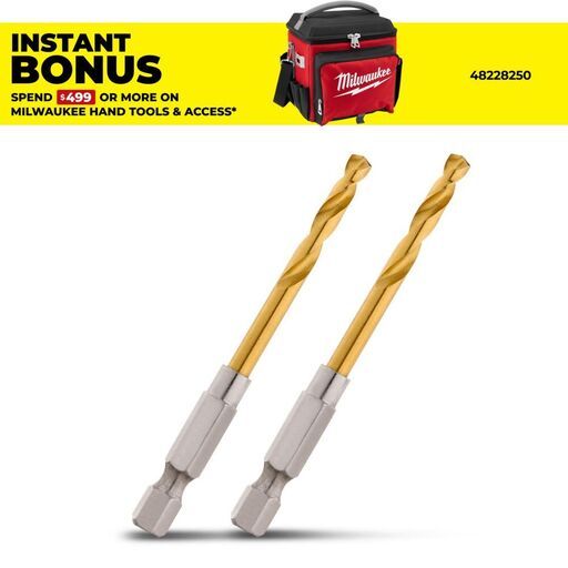Milwaukee 48894808 Red Helix™ Titanium 4mm Drill Bit - 2 Pack